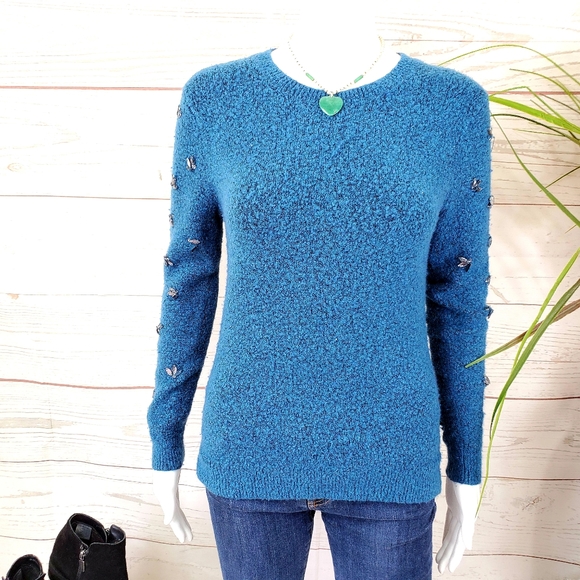 Anthropologie Sweaters - Anthropologie Chelsea 28 soft embellished sweater